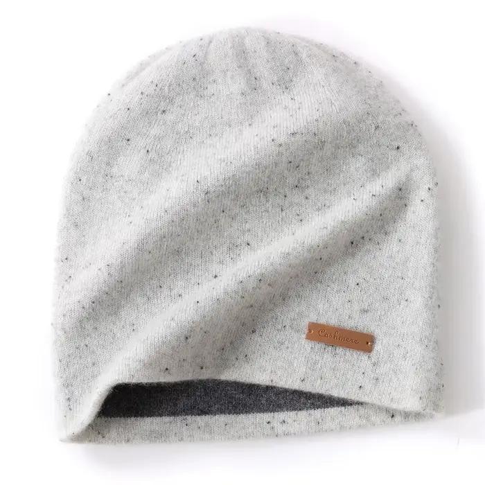 Chapeau de luxe en cachemire pur haut de gamme