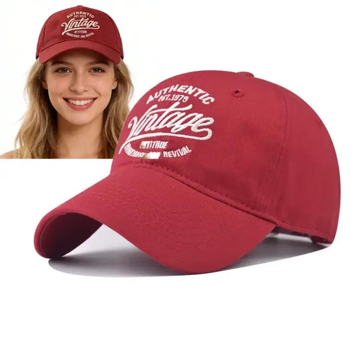 Casquette de baseball unisexe vintage américaine brodée