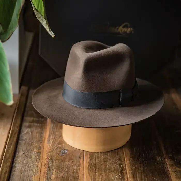 Chapeau Fedora en feutre de laine de luxe