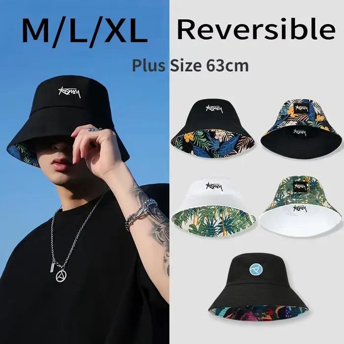 Grande tête XL63cm lettre impression seau chapeaux hommes femmes