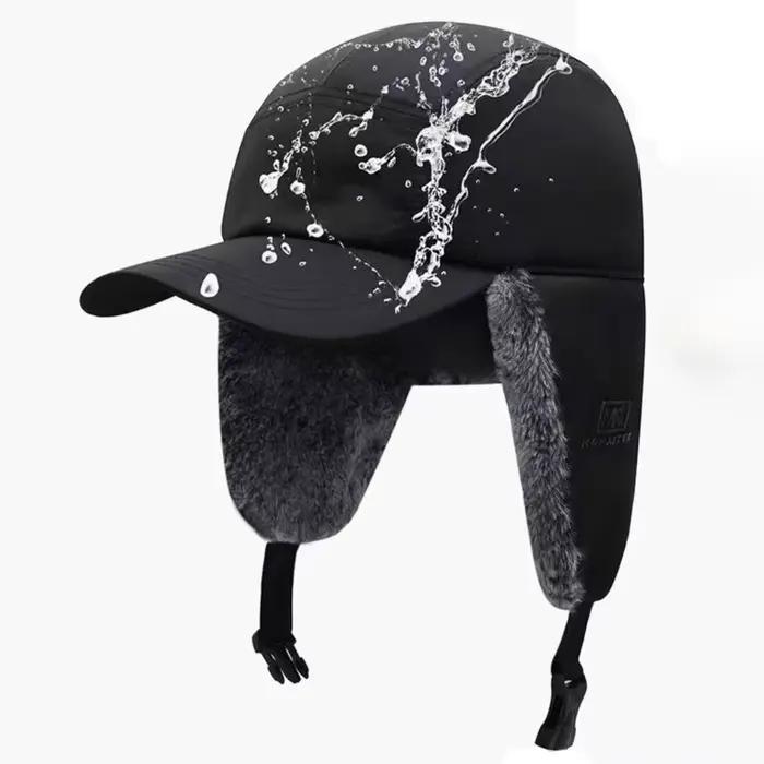 Chapeau russe hommes femmes imperméable neige Ski earflap casquette épais chaud polaire doublé automne hiver