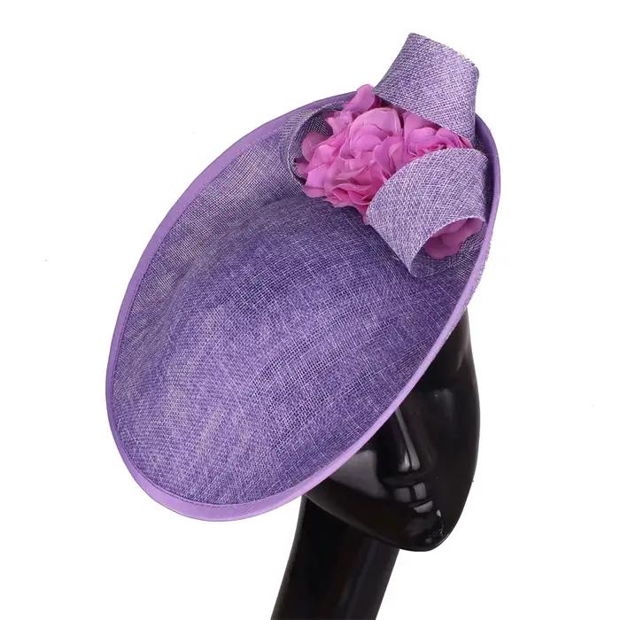 Rose rouge femmes grand Derby Fascinator chapellerie chapeau chapeaux fête mariage élégant mariée casque cheveux accessoires bandeau