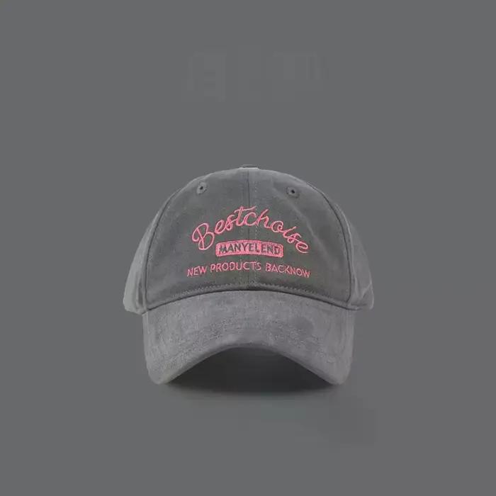 Casquette de baseball rose brodée pour femme