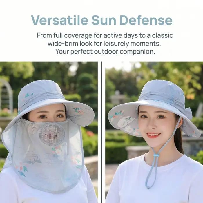 Chapeau de pêche pour femme avec protection solaire UV