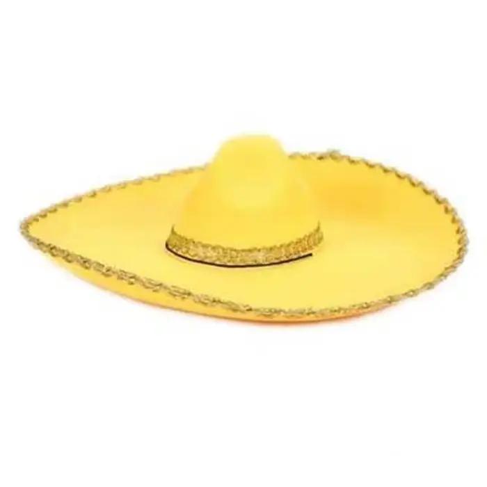 Chapeau Sombrero de Style ethnique à bord roulé