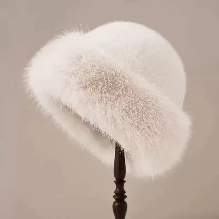 Nouveau chapeau mongole en peluche imitant la fourrure de vison