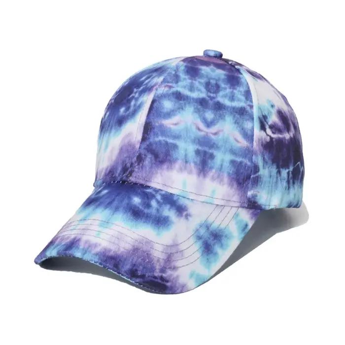 Chapeau de baseball à motifs imprimés en tissu teinté