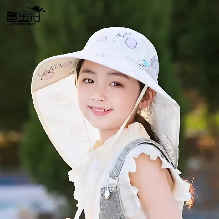 Filles garçons casquette enfant 3-12 ans chapeaux de soleil enfants seau casquettes en plein air plage randonnée