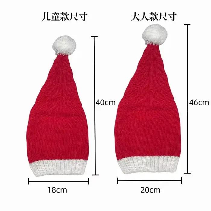 Chapeaux de Père Noël Chapeau en tricot assorti pour la famille Parent-enfant Pom Beanie