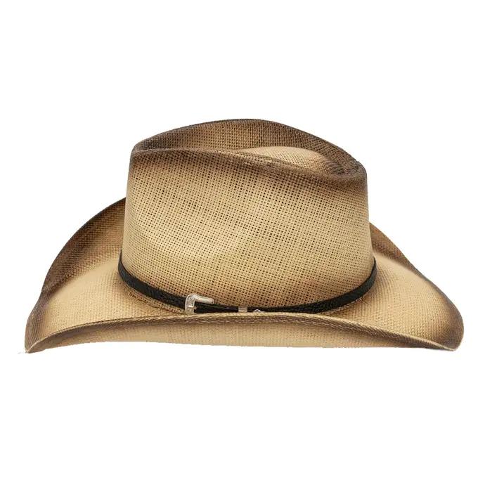 Chapeau de cowgirl en paille kaki pour femmes et hommes, style sport, protection solaire, plage, fête, vacances, occasions spéciales