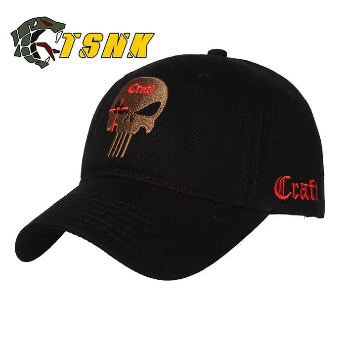 TSNK hommes femmes brodé américain Punisher SEAL équipe coton chapeau de course ajusté Snapback casquette de Baseball