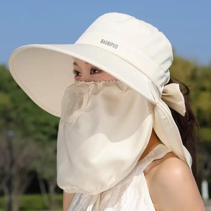 Casquette Visière Large Anti-UV Légère et Respirante pour la Récueil du Thé
