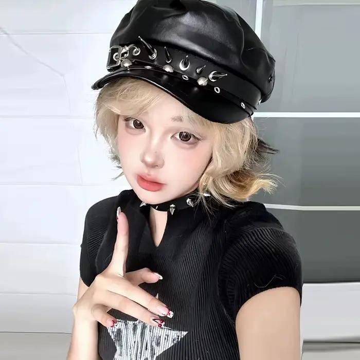 Béret de sous-culture Original Harajuku Y2k pour filles et femmes