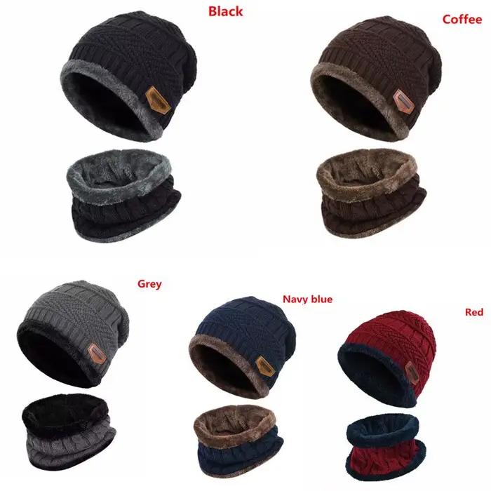 Ensemble écharpe et chapeau pour enfants en polyester et coton, styles mode et solides, adapté aux sorties hivernales et occasions spéciales