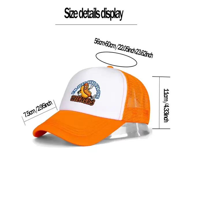 Casquette de baseball unisexe en maille respirante avec slogan amusant sur le thème des hot-dogs