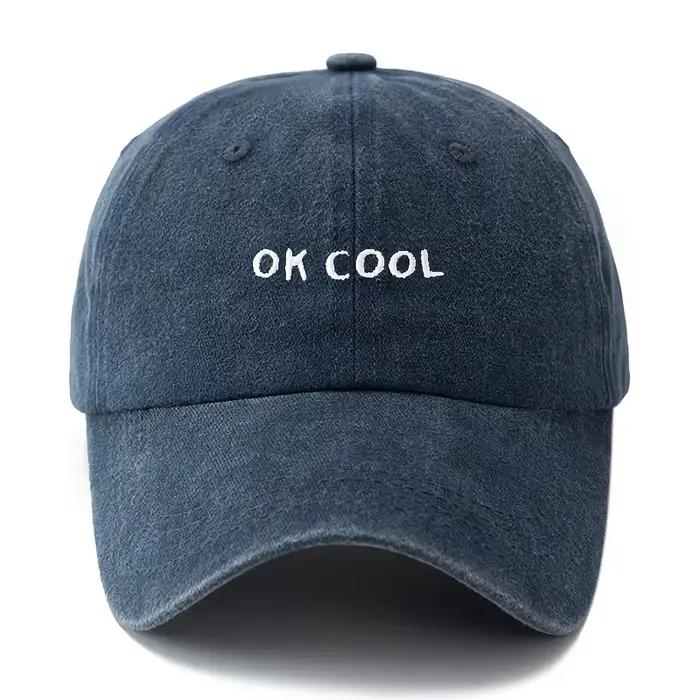 Casquette de baseball avec lettres imprimées simples pour hommes et femmes