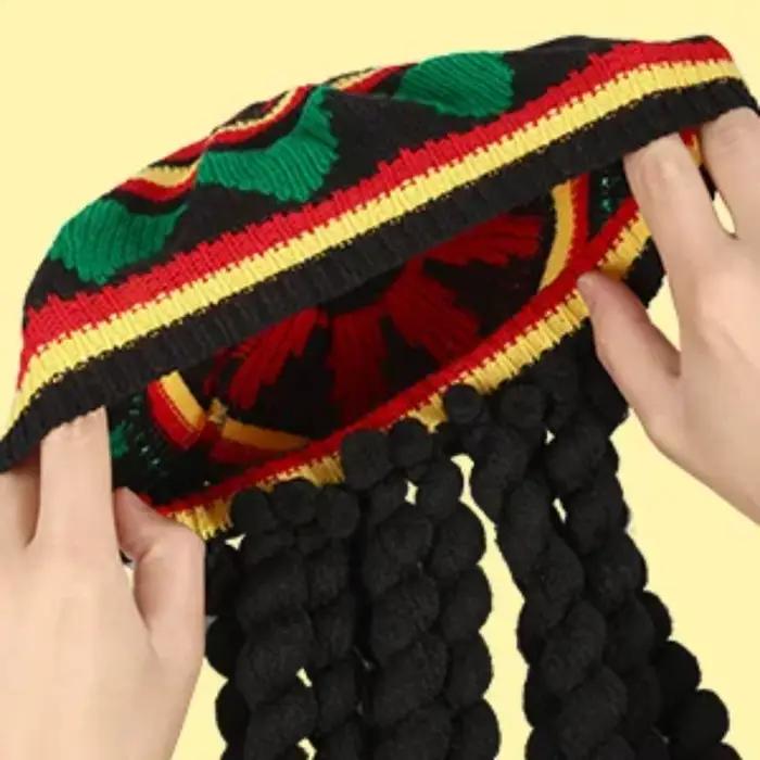 Bonnet unisexe Dreadlocks avec fausses tresses