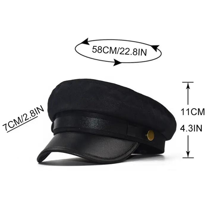 Casquettes de cyclisme unisexes en cuir PU