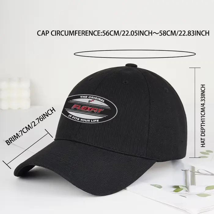 Casquette de baseball ovale à imprimé FLEXFIT unisexe réglable pour homme et femme pour les quatre saisons et les occasions décontractées