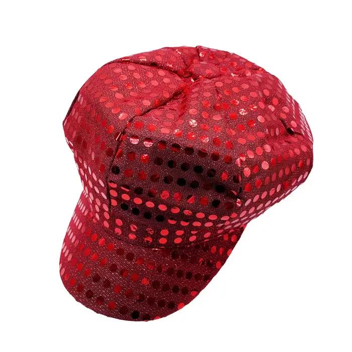 Chapeau à paillettes rétro octogonal pour spectacle disco années 70 80 accessoire halloween festive party hat