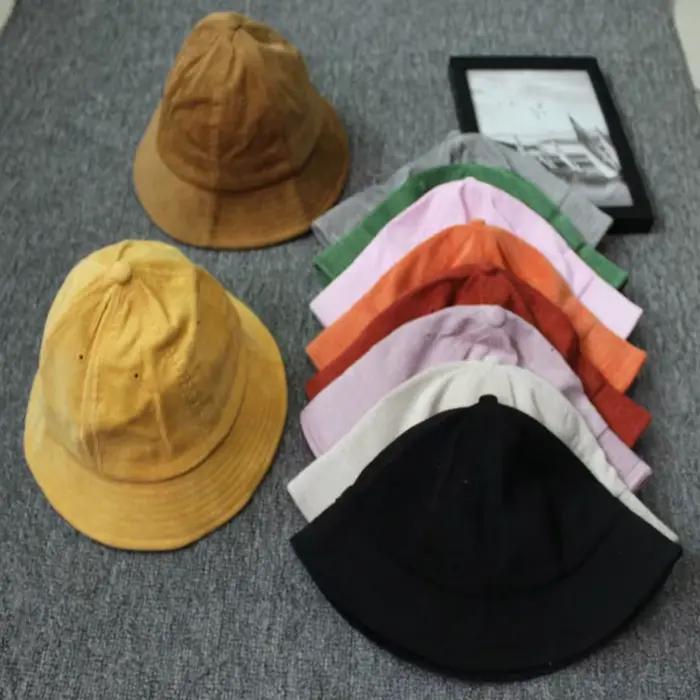 Chapeau de seau Panama en velours côtelé unisexe pour homme et femme, style sport, vintage, pêche, plein air, protection solaire, accessoire mode pour les quatre saisons