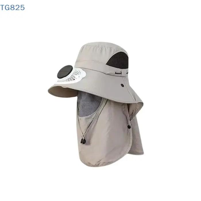 【AN】Chapeau de pêche pour homme avec panneau solaire
