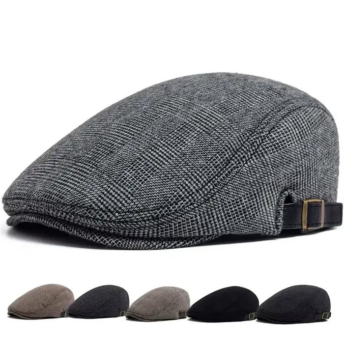 Chapeau de style artiste élégant et polyvalent pour hommes : béret automne/hiver