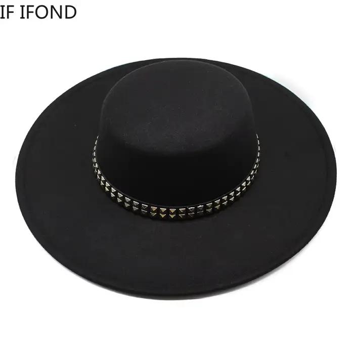 Fedora Vintage Classique en Feutre de Laine pour Hommes et Femmes Occasions Formelles et Décontractées Blanc Beige Kaki Noir