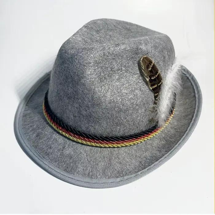 Chapeau décoratif en plumes pour hommes et femmes