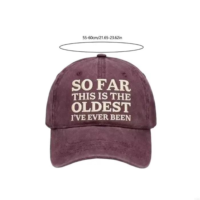 Casquette de baseball avec slogan brodé design en polyester délavé pour homme femme occasions extérieures style sportif vintage