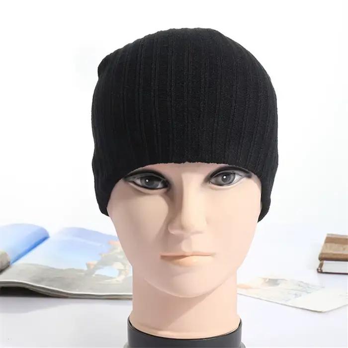 Chapeaux d'hiver pour femmes bonnet solide chaud