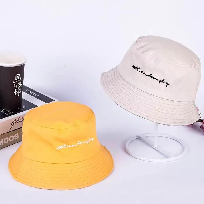 Chapeau de pêcheur avec lettres brodées pour femmes et hommes