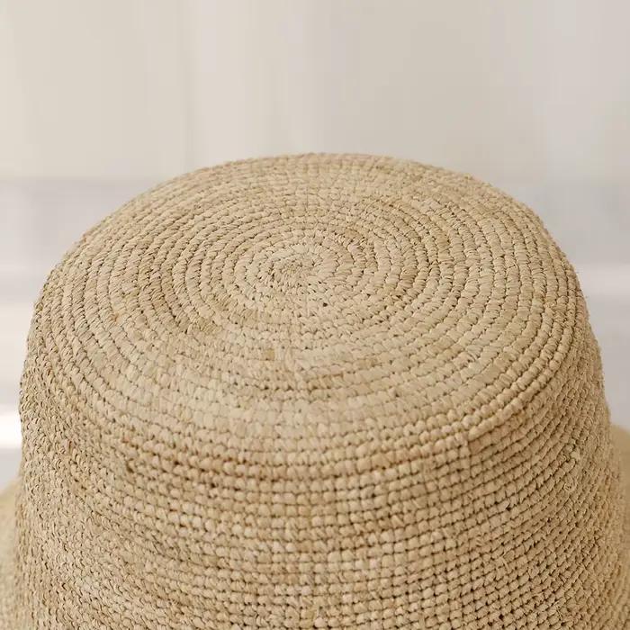 2025 summer sun hat bow 100%Raffia hat Sun visor women's