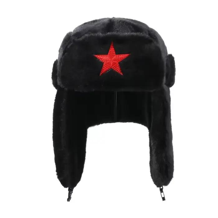 Chapeau de ski d'hiver en plein air style Star Lei Feng à cinq points