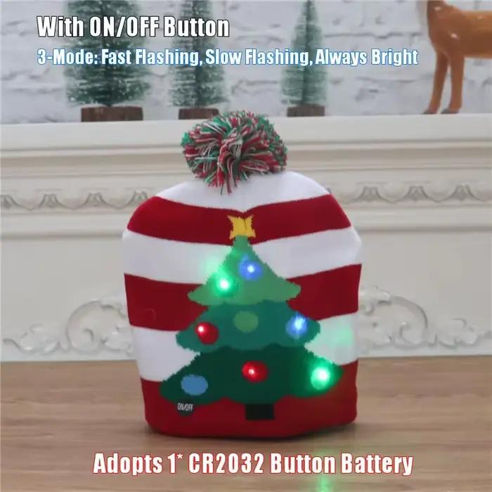 Chapeau de noël à lumière Led clignotante créative
