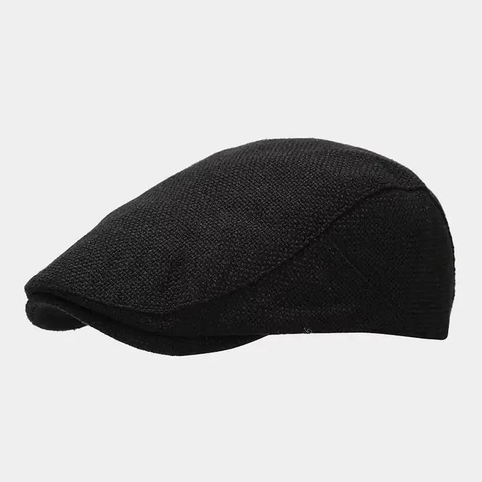 Bérets en lin vintage pour hommes et femmes