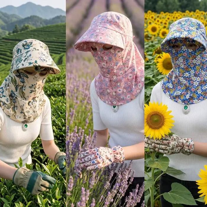 Chapeau de travail respirant pour la cueillette du thé