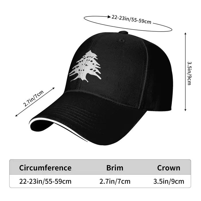 Casquette de baseball vintage avec drapeau du Liban et arbre du cèdre