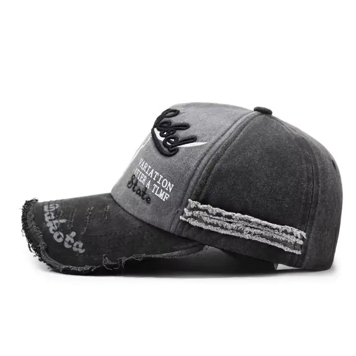 Casquette de baseball rétro délavée, chapeau de soleil ancien et réglable