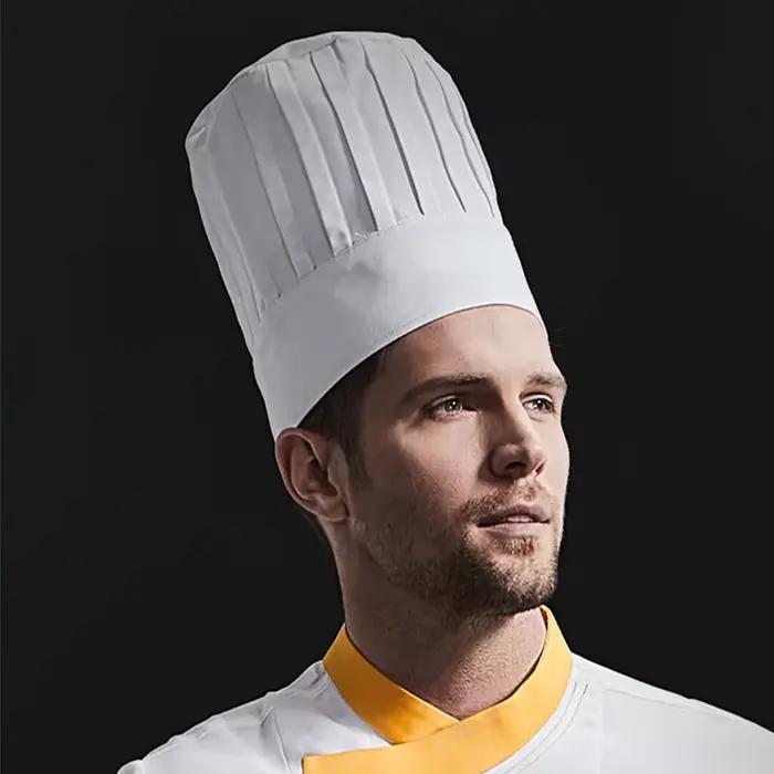 Casquette de cuisinier tête de Chef blanc chapeau de cuisine serveur serveuse