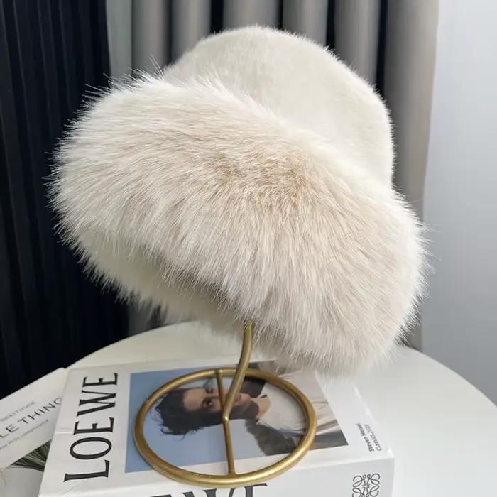 Chapeau en fausse fourrure de renard pour femmes