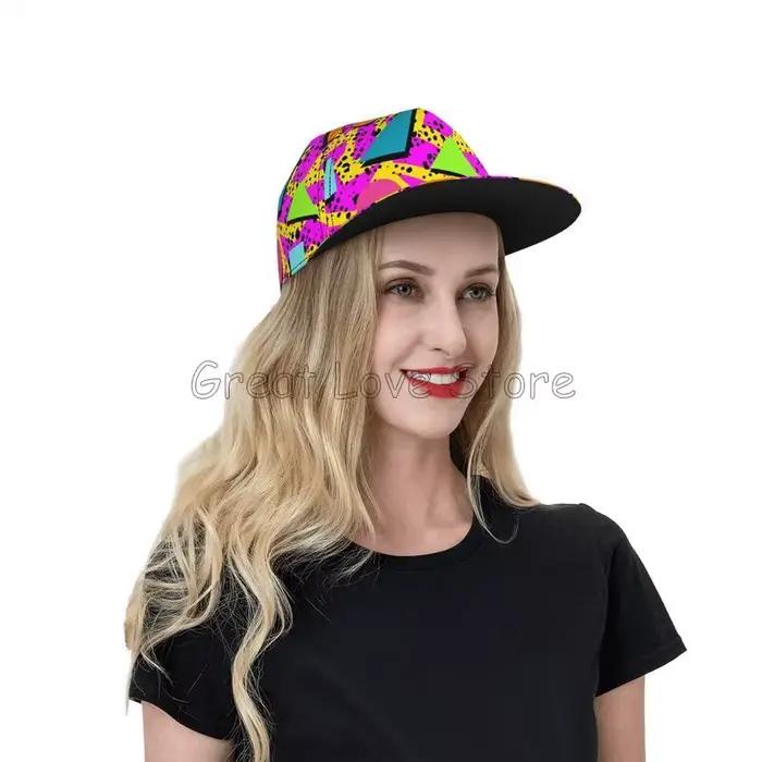 Casquette de baseball unisexe rétro années 80 et 90 style hip hop visière plate réglable pour homme et femme occasions décontractées sorties sportives activités de plein air voyages