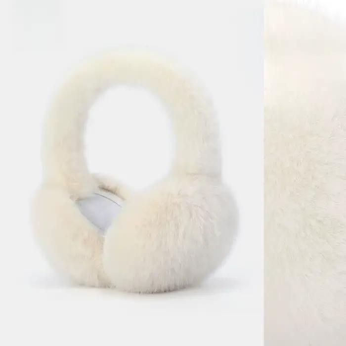 Cache-oreilles en fausse fourrure de lapin pour femmes