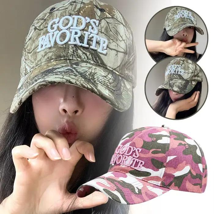 Casquette de baseball rétro camouflage 3D brodée