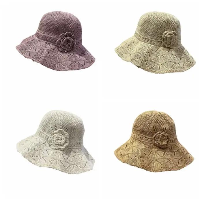 Chapeau de soleil élégant en paille style français