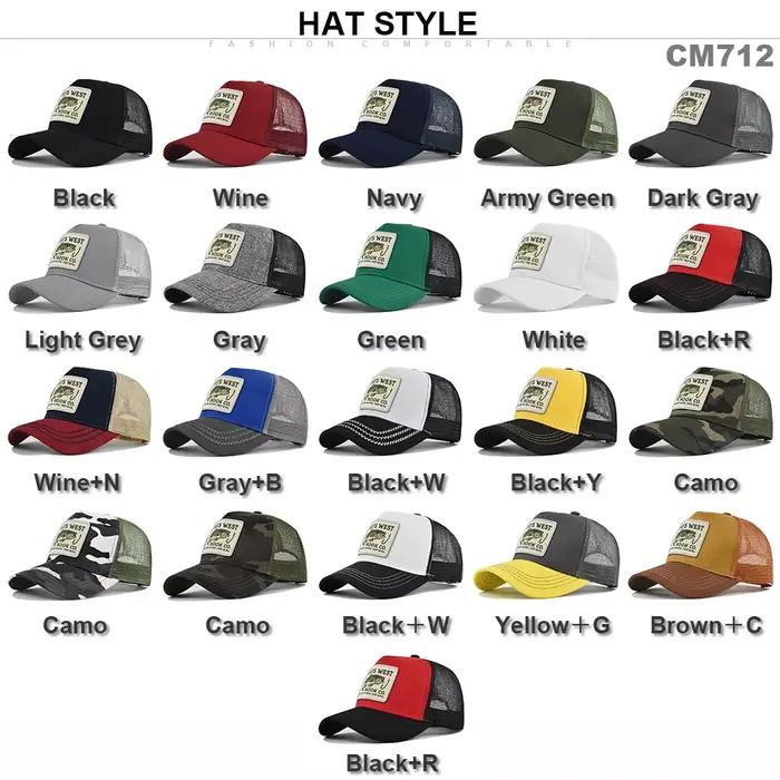 Casquette de baseball thème pêche pour hommes et femmes chapeau d'été respirant en maille protection solaire occasion pêche camping plage