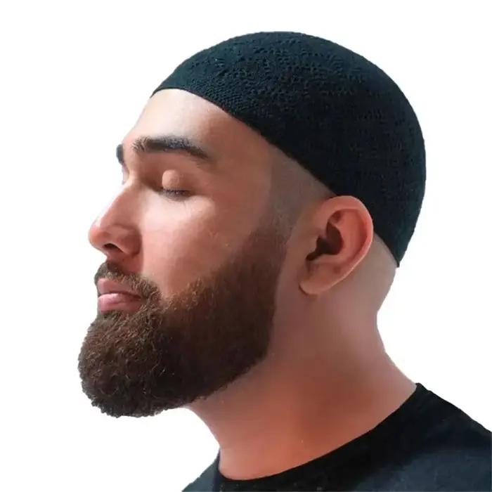 Chapeau de prière musulman pour homme en polyester tricoté multisaison islamique occidentale occassions spéciales de Ramadan et cérémonies traditionnelles