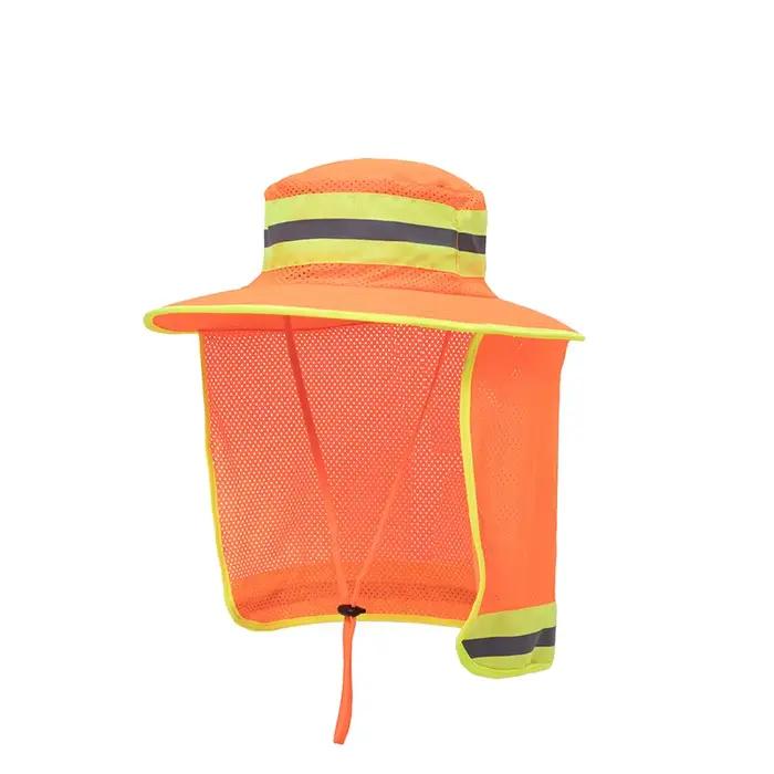 Casquette de baseball réfléchissante haute visibilité avec rabat de cou pour sécurité nocturne et protection solaire sport occasionnels
