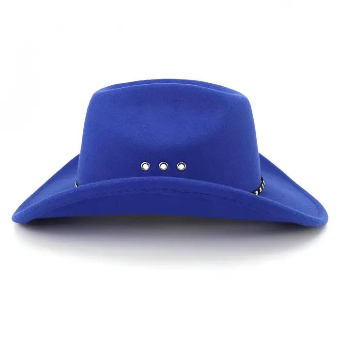 Chapeau de Cowboy Western à Rivets pour Hommes et Femmes