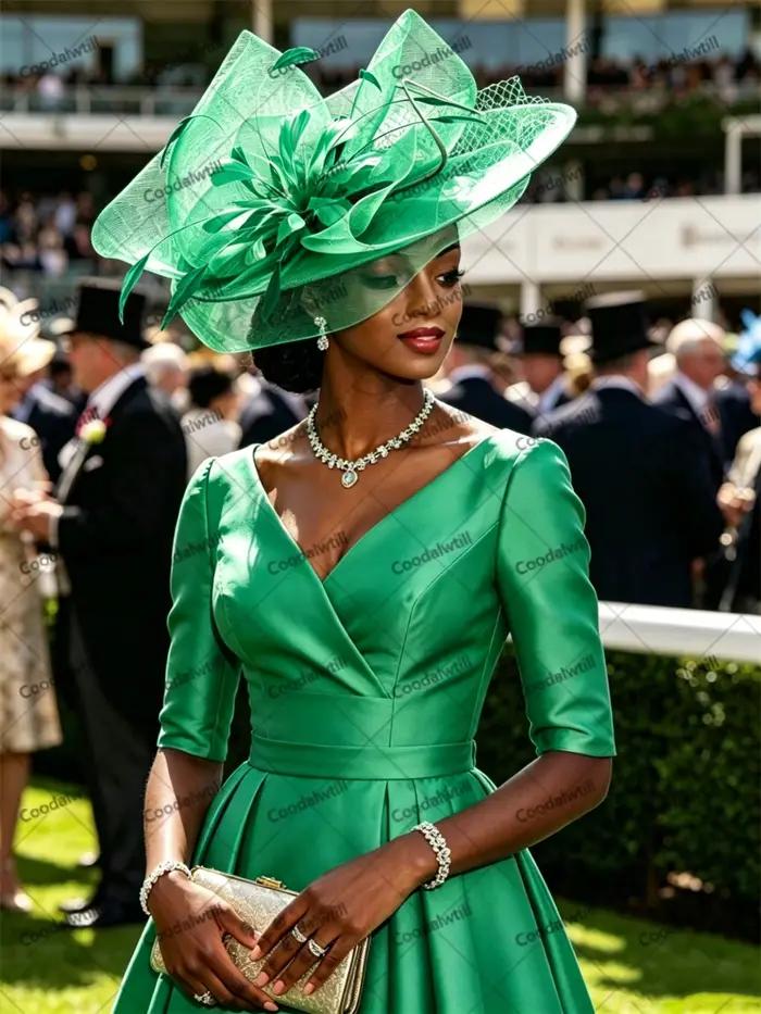 Grand fascinateur vert en maille pour femmes